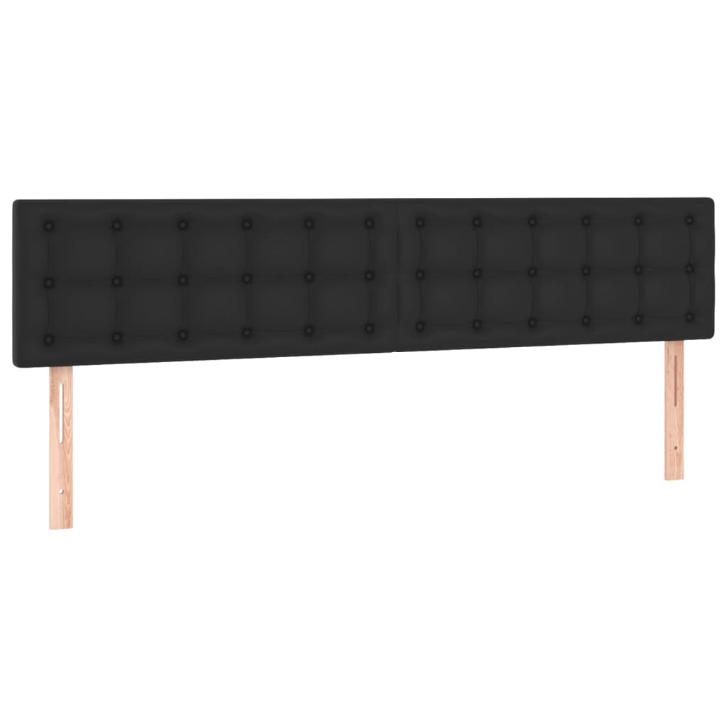 Pat box spring cu saltea, negru, 180x200 cm, piele ecologică GartenMobel Dekor
