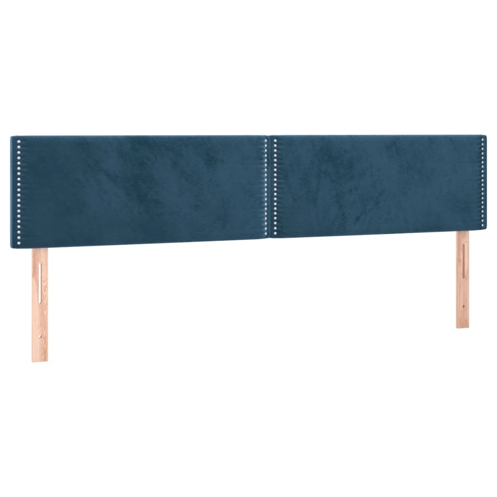Pat box spring cu saltea, albastru închis, 180x200 cm, catifea GartenMobel Dekor