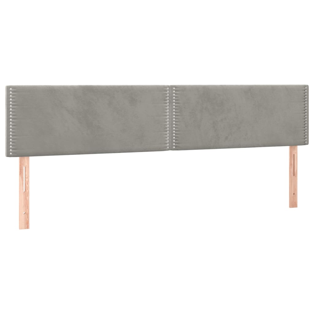 Pat box spring cu saltea, gri deschis, 200x200 cm, catifea GartenMobel Dekor