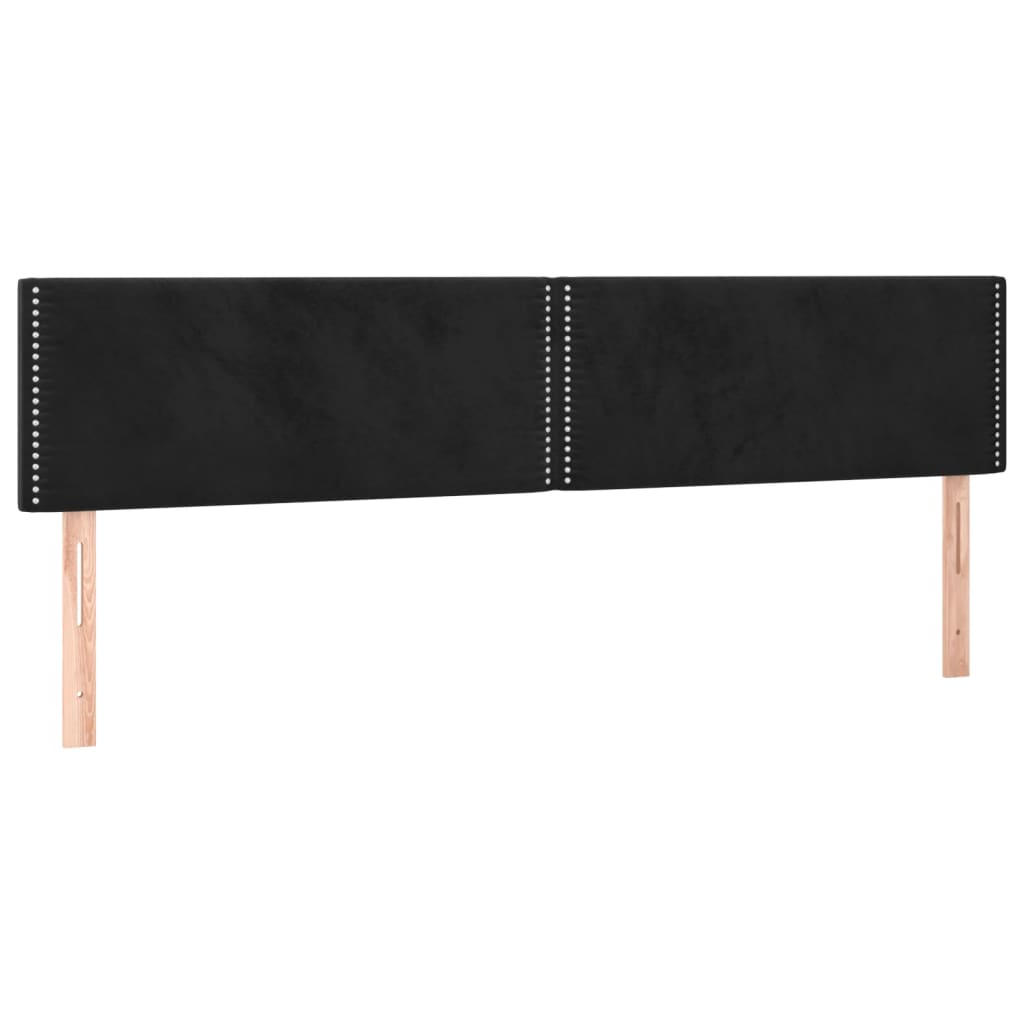 Pat box spring cu saltea, negru, 160x200 cm, catifea GartenMobel Dekor