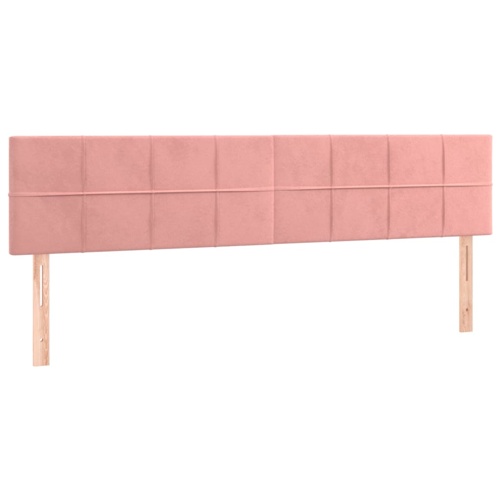 Pat box spring cu saltea, roz, 200x200 cm, catifea GartenMobel Dekor
