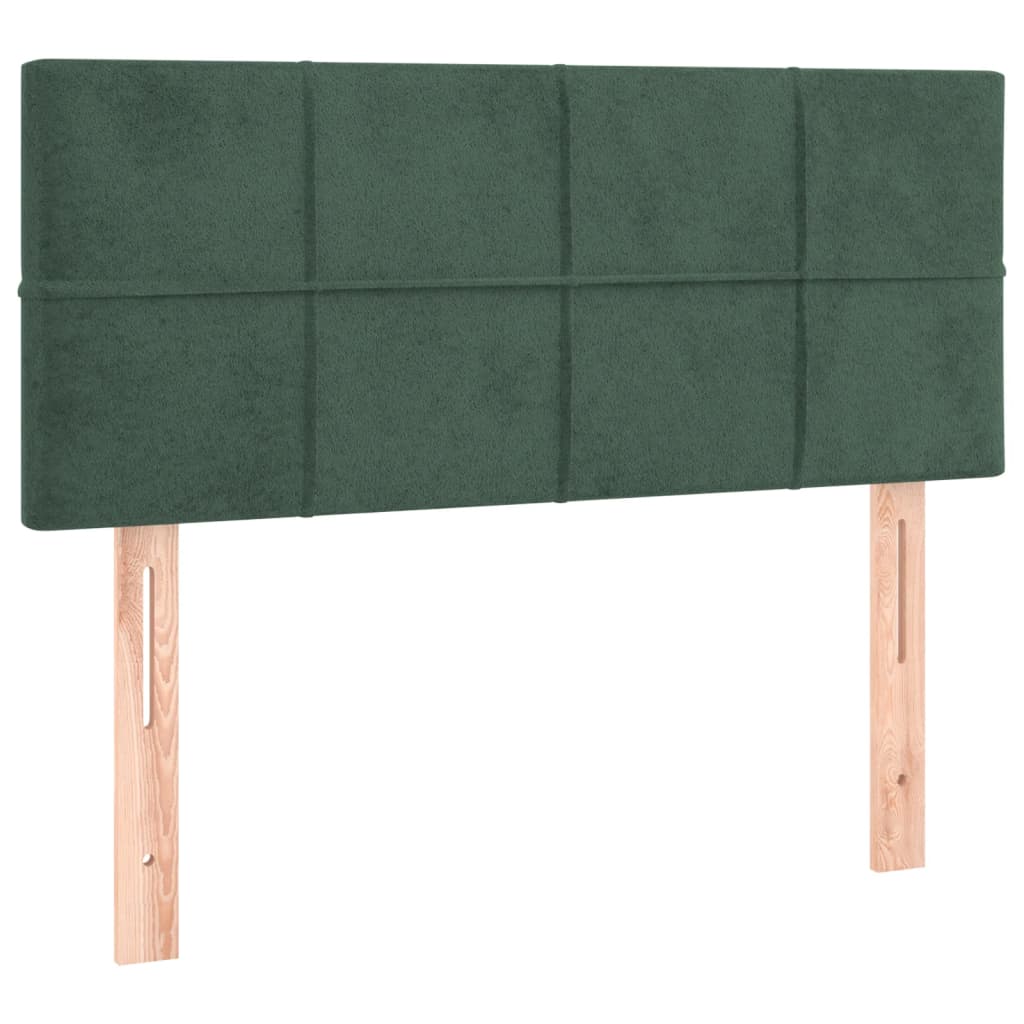 Pat box spring cu saltea, verde închis, 80x200 cm, catifea GartenMobel Dekor