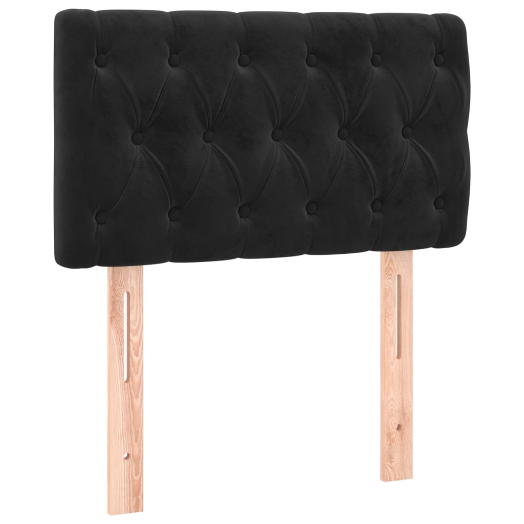 Pat box spring cu saltea, negru, 80x200 cm, catifea GartenMobel Dekor