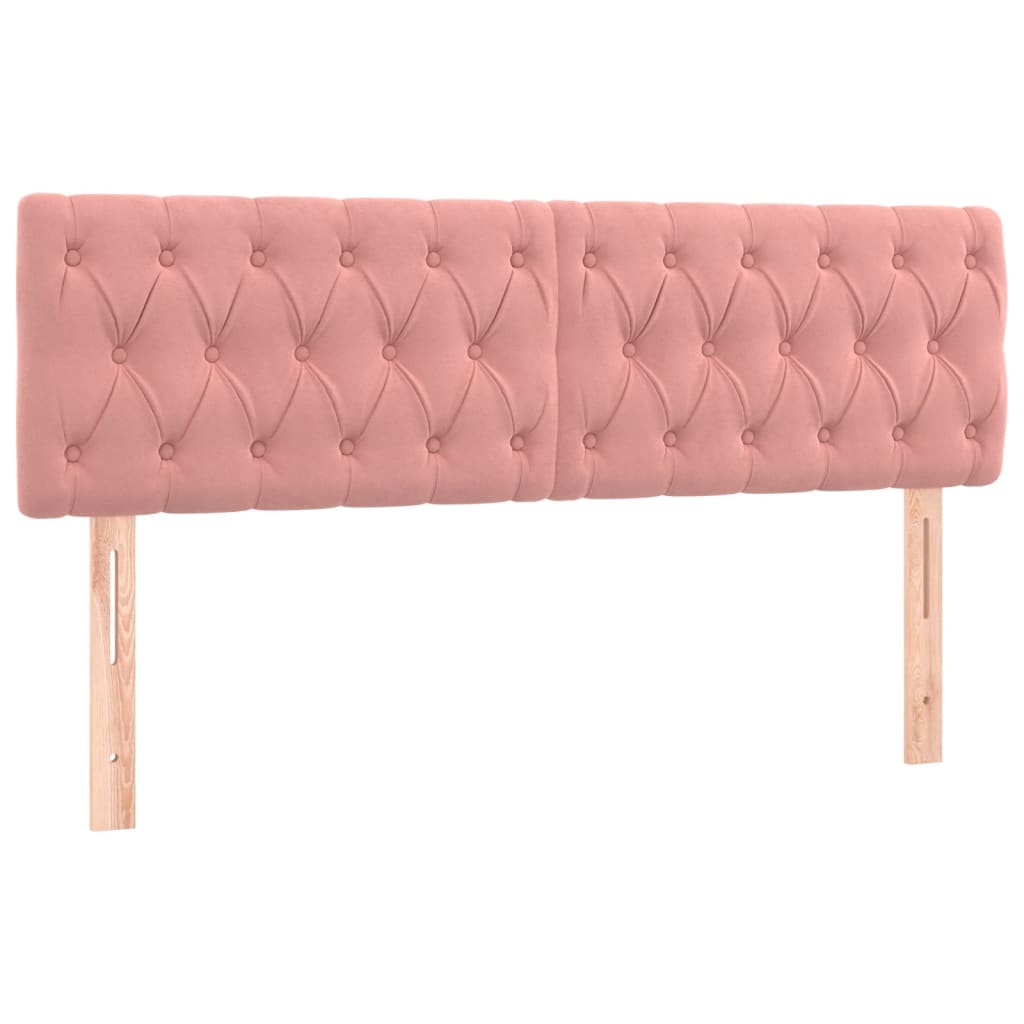 Pat box spring cu saltea, roz, 140x190 cm, catifea GartenMobel Dekor