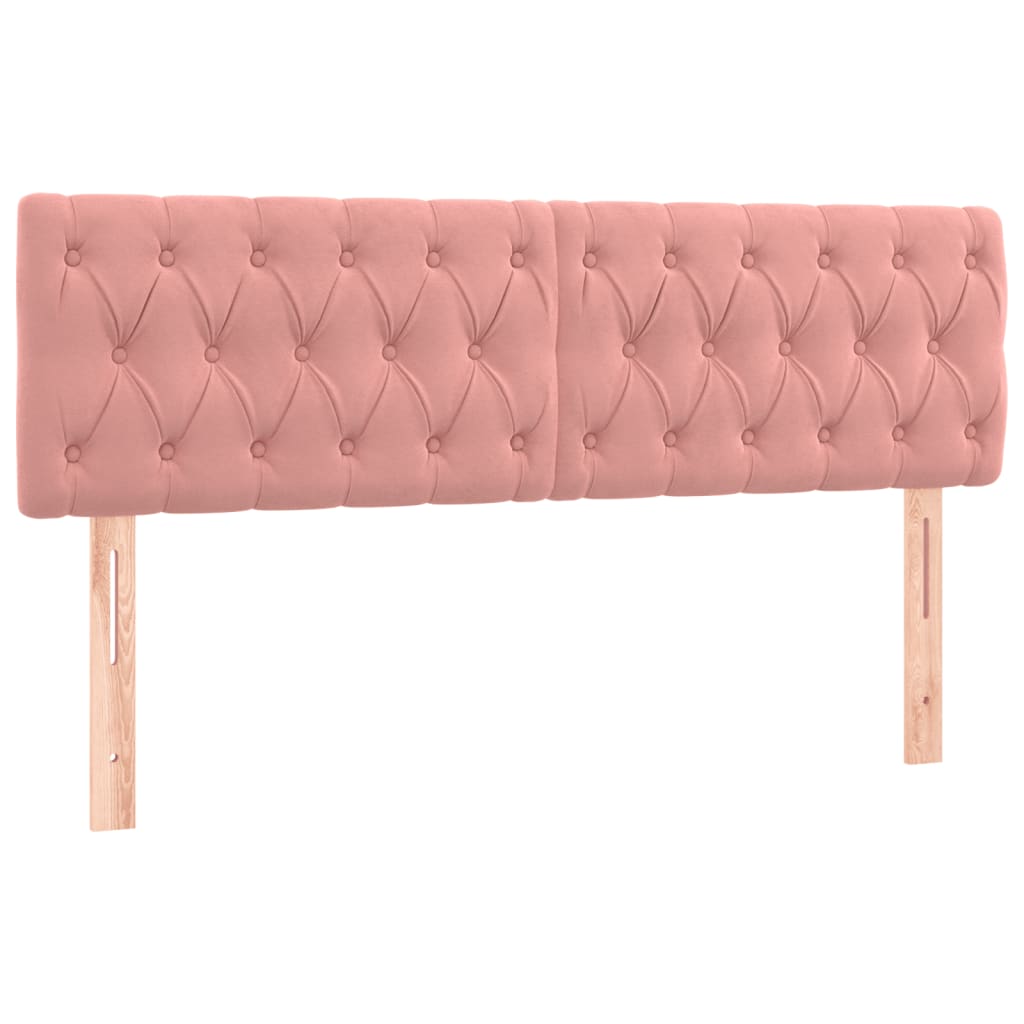 Pat box spring cu saltea, roz, 160x200 cm, catifea GartenMobel Dekor