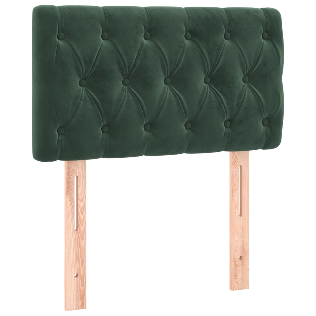 Pat box spring cu saltea, verde închis, 80x200 cm, catifea GartenMobel Dekor