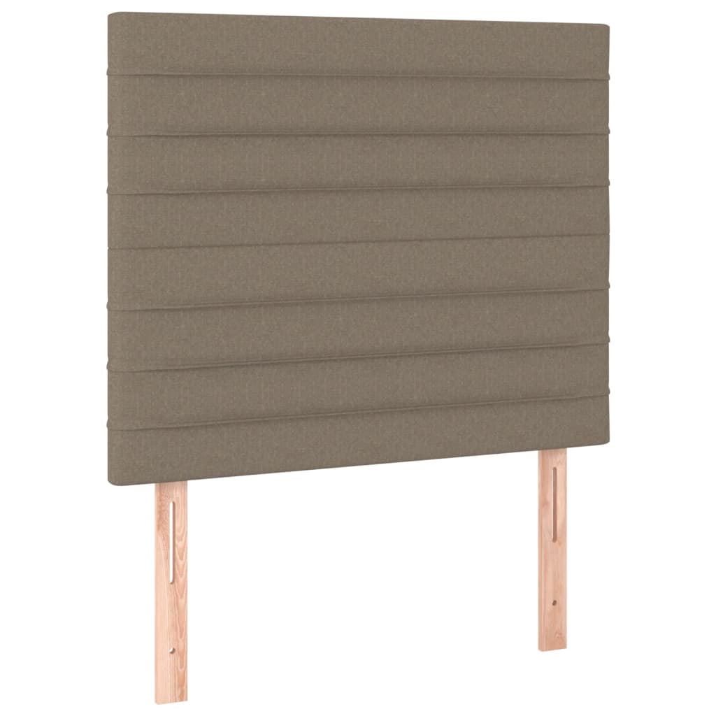 Pat box spring cu saltea, gri taupe, 100x200 cm, textil GartenMobel Dekor