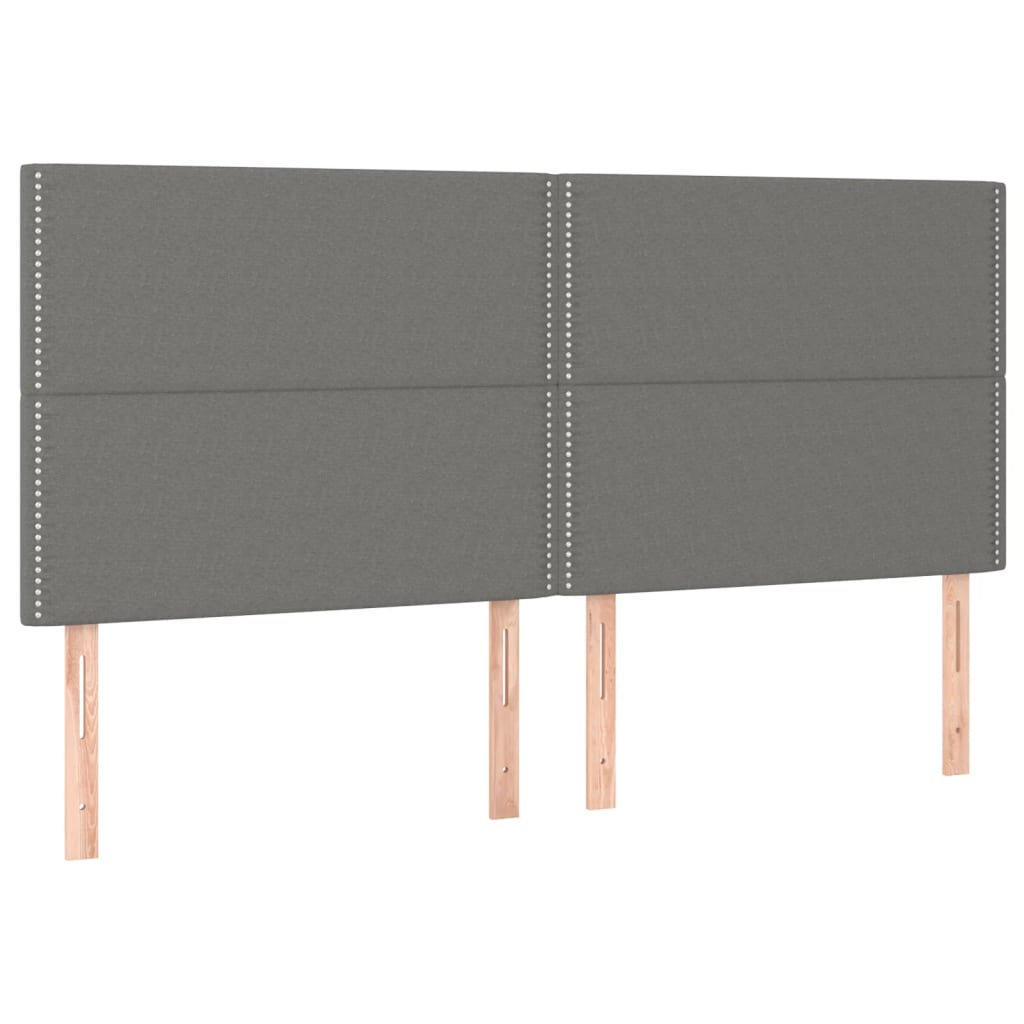 Pat continental cu saltea, gri închis, 160x200 cm, țesătură GartenMobel Dekor