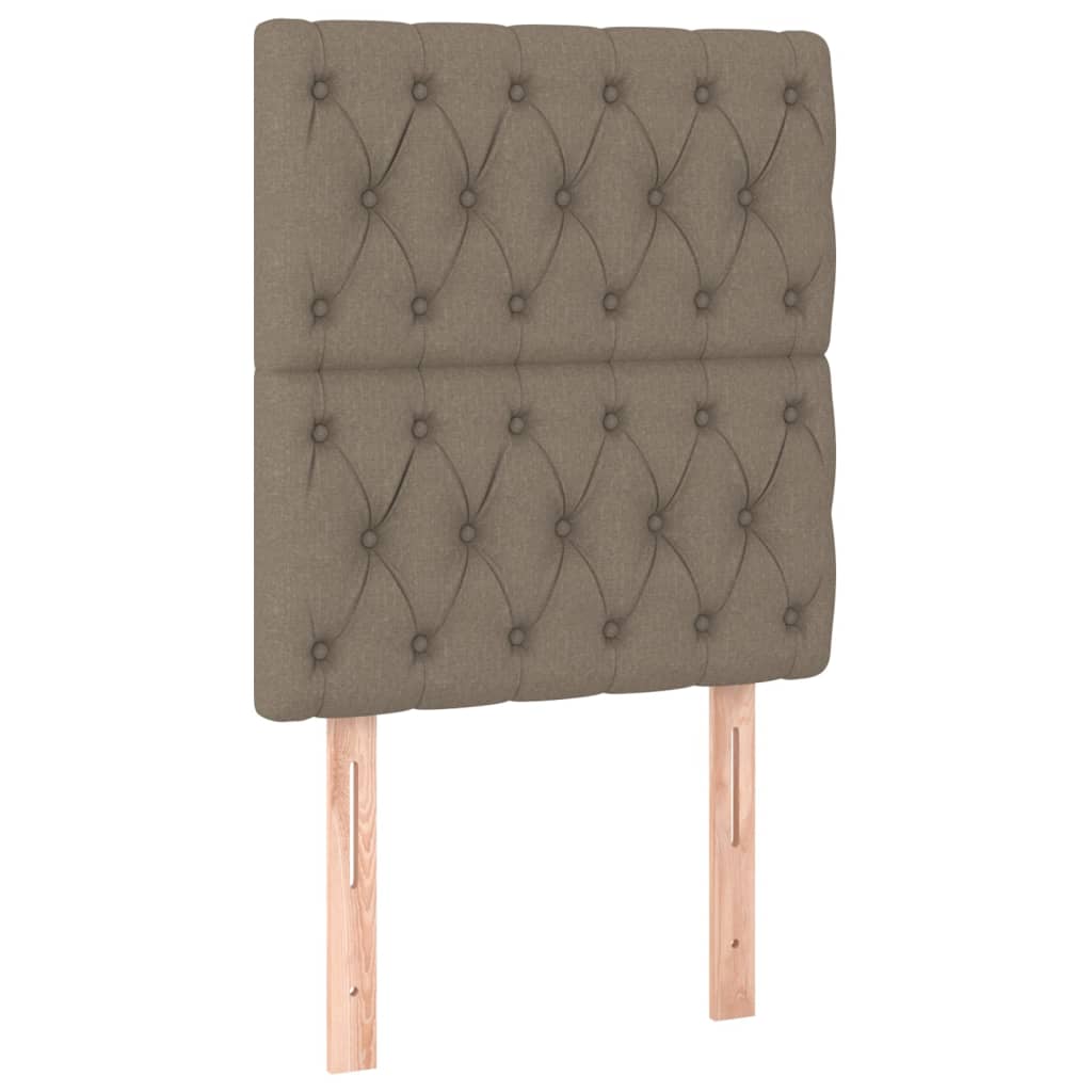 Pat box spring cu saltea, gri taupe, 80x200 cm, textil GartenMobel Dekor
