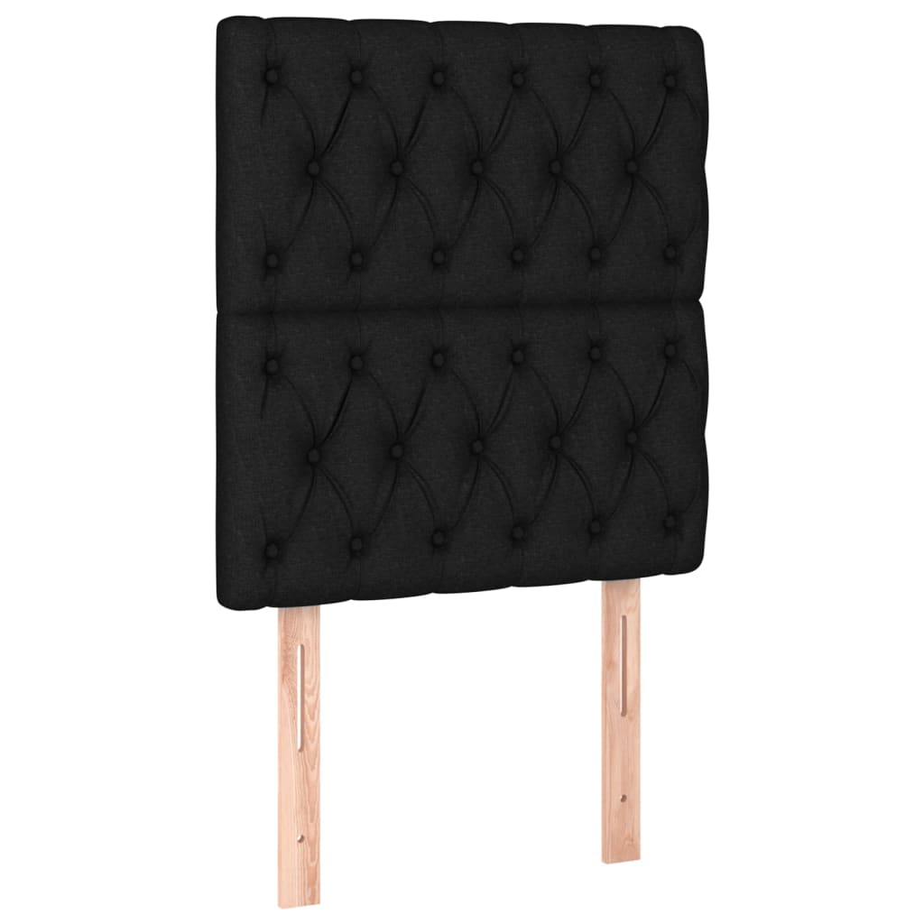 Pat box spring cu saltea, negru, 80x200 cm, textil GartenMobel Dekor