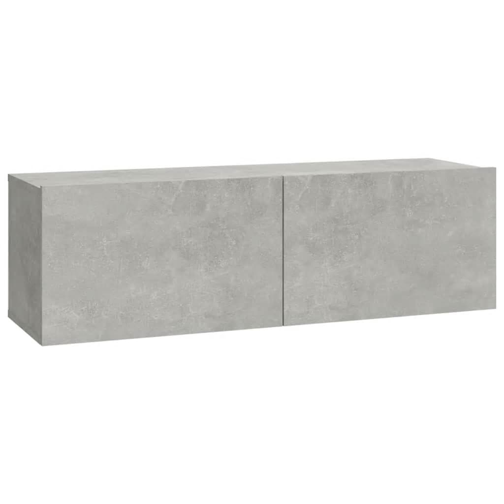 Set dulap TV, 6 piese, gri beton, lemn prelucrat GartenMobel Dekor
