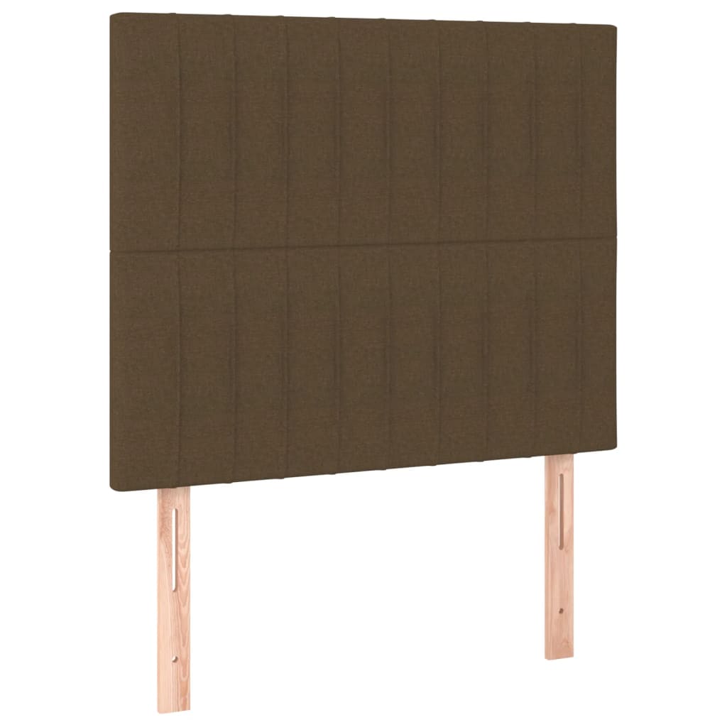 Pat box spring cu saltea, maro închis, 80x200 cm, textil GartenMobel Dekor