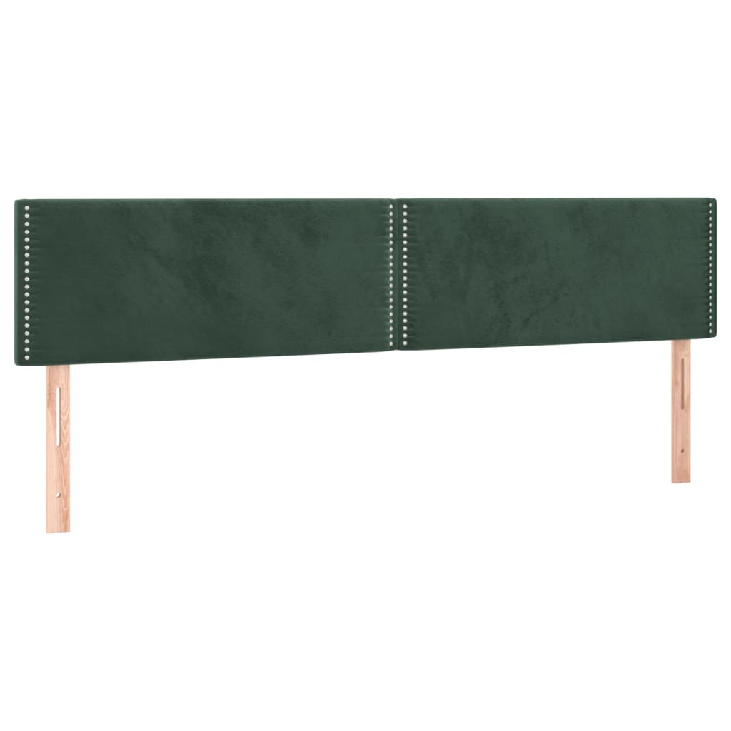 Pat box spring cu saltea, verde închis, 160x200 cm, catifea GartenMobel Dekor