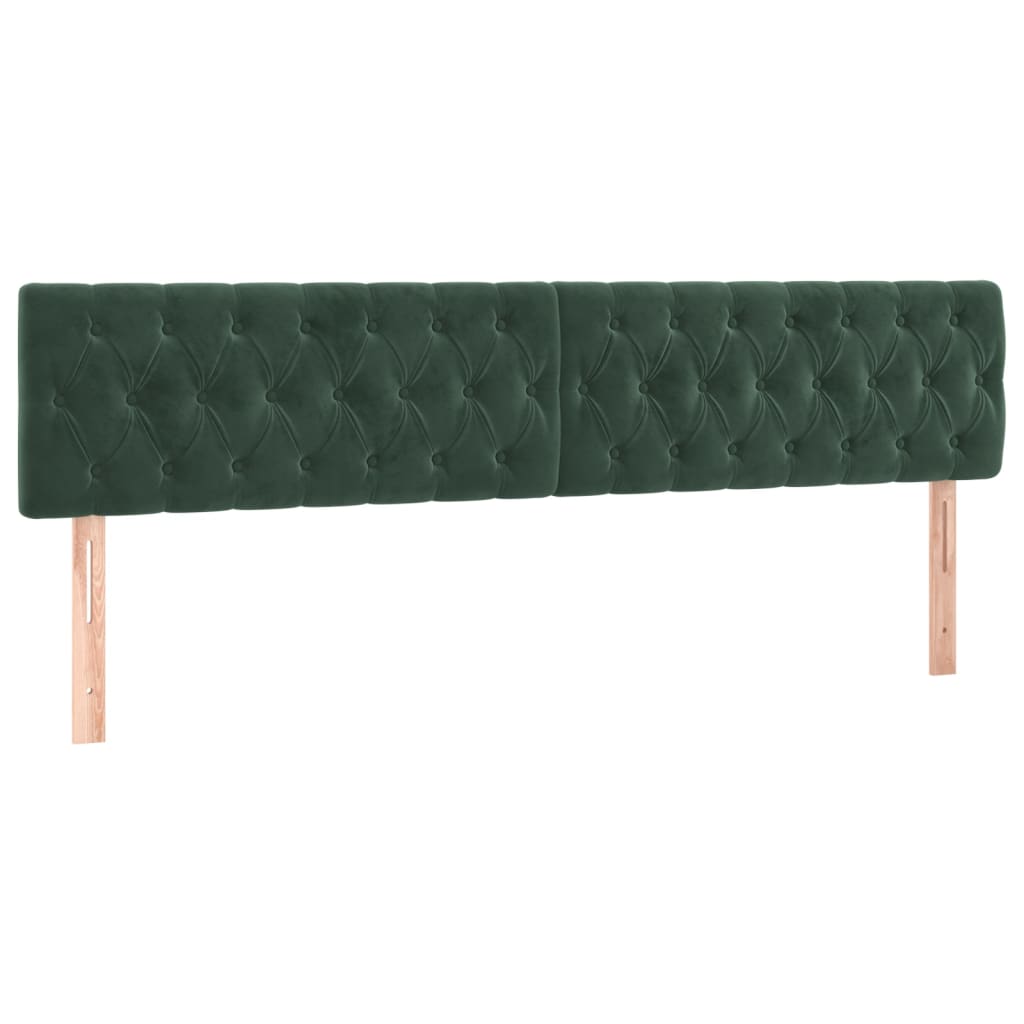 Pat box spring cu saltea, verde închis, 180x200 cm, catifea GartenMobel Dekor