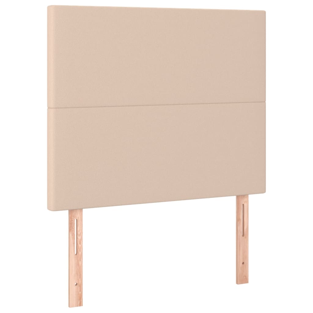 Pat box spring cu saltea, cappuccino, 100x200cm piele ecologică GartenMobel Dekor