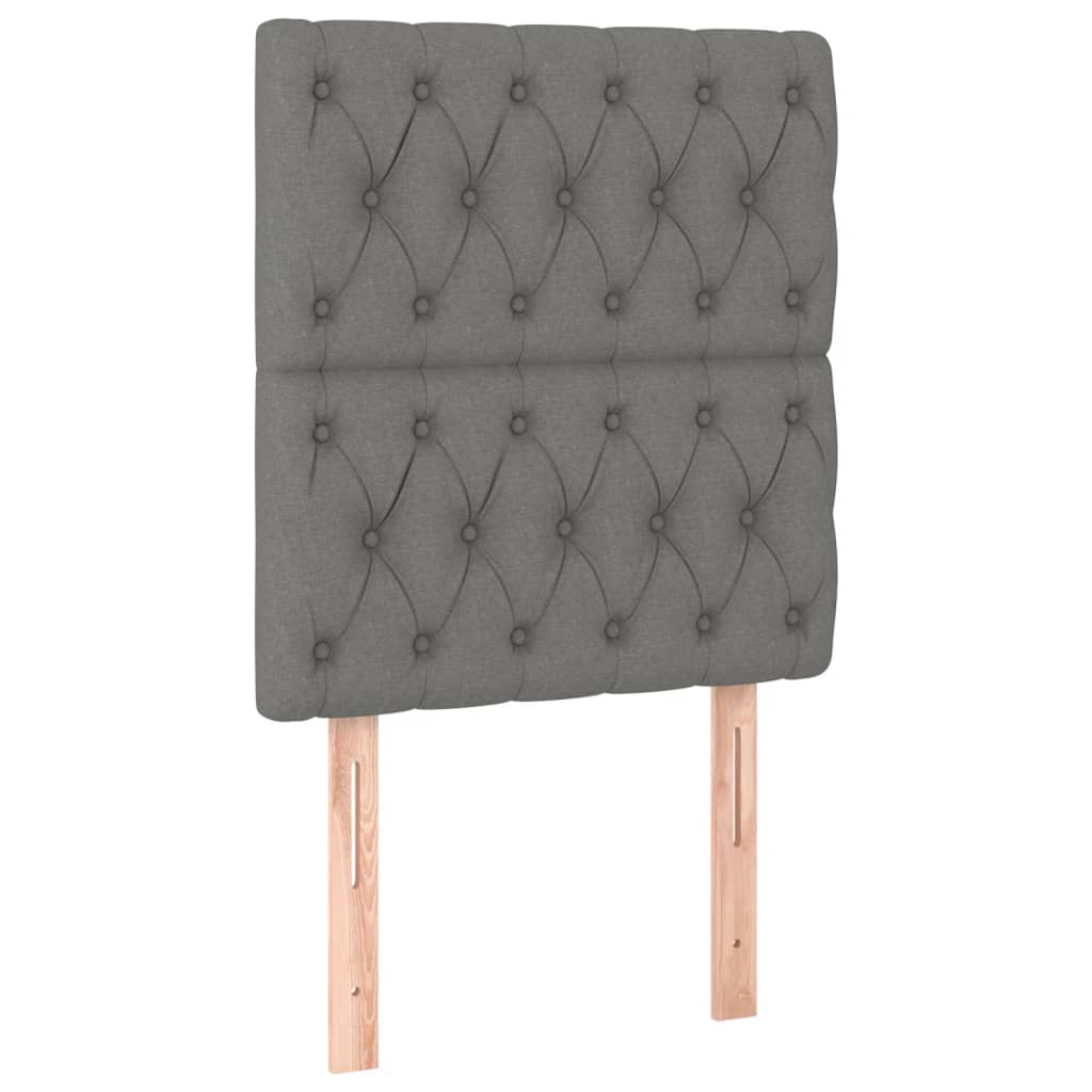 Pat box spring cu saltea, gri închis, 80x200 cm, textil GartenMobel Dekor