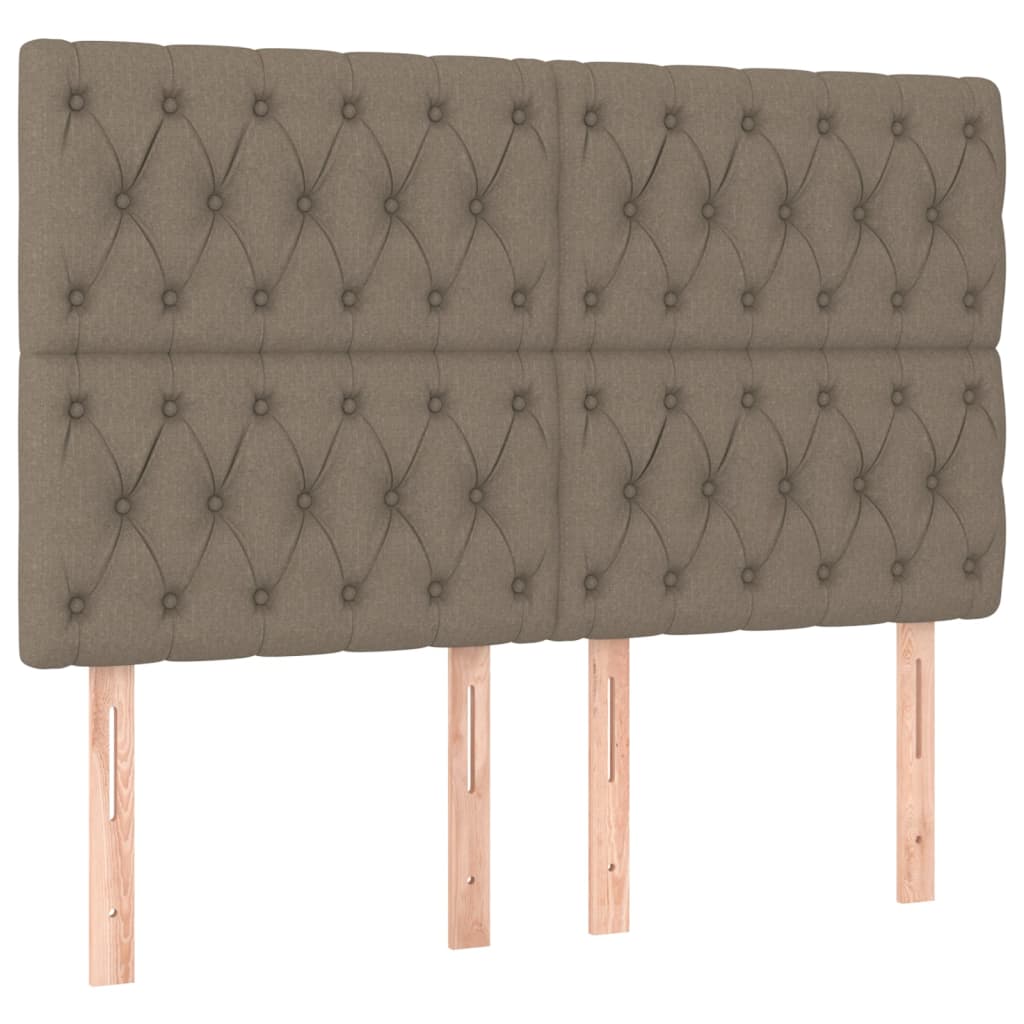 Pat box spring cu saltea, gri taupe, 160x200 cm material textil GartenMobel Dekor
