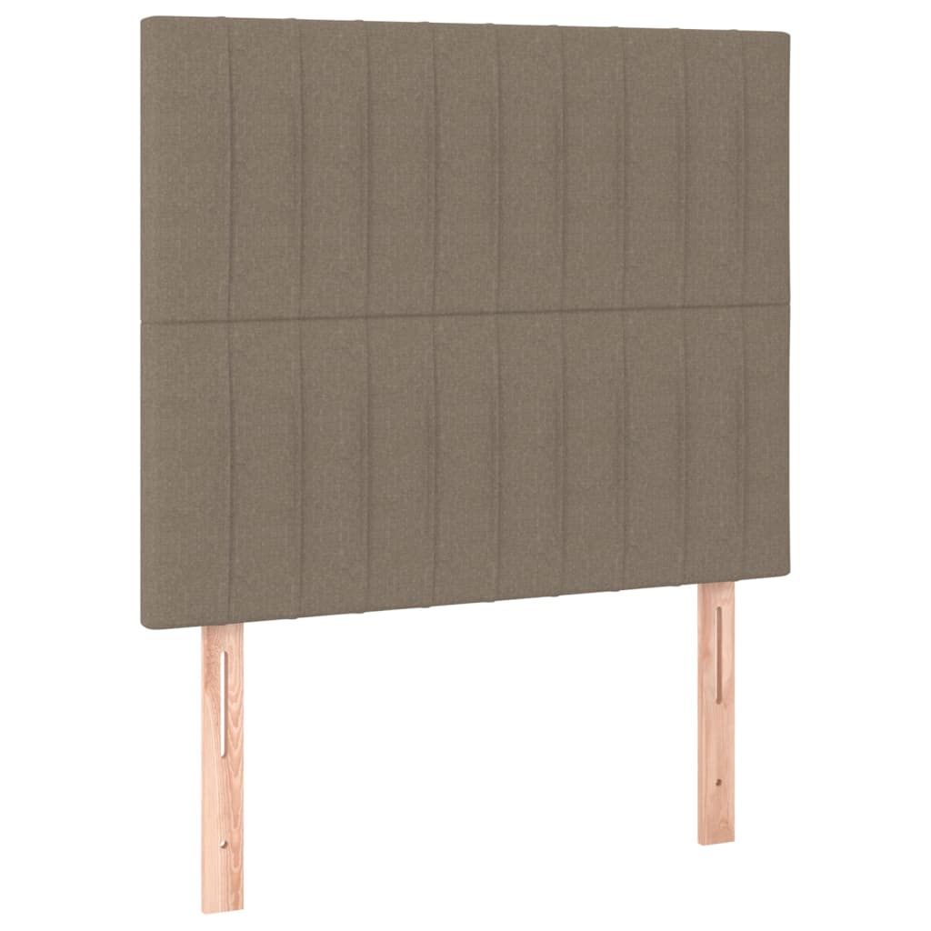 Pat cu arcuri, saltea și LED, Gri taupe, 100x200 cm, textil GartenMobel Dekor