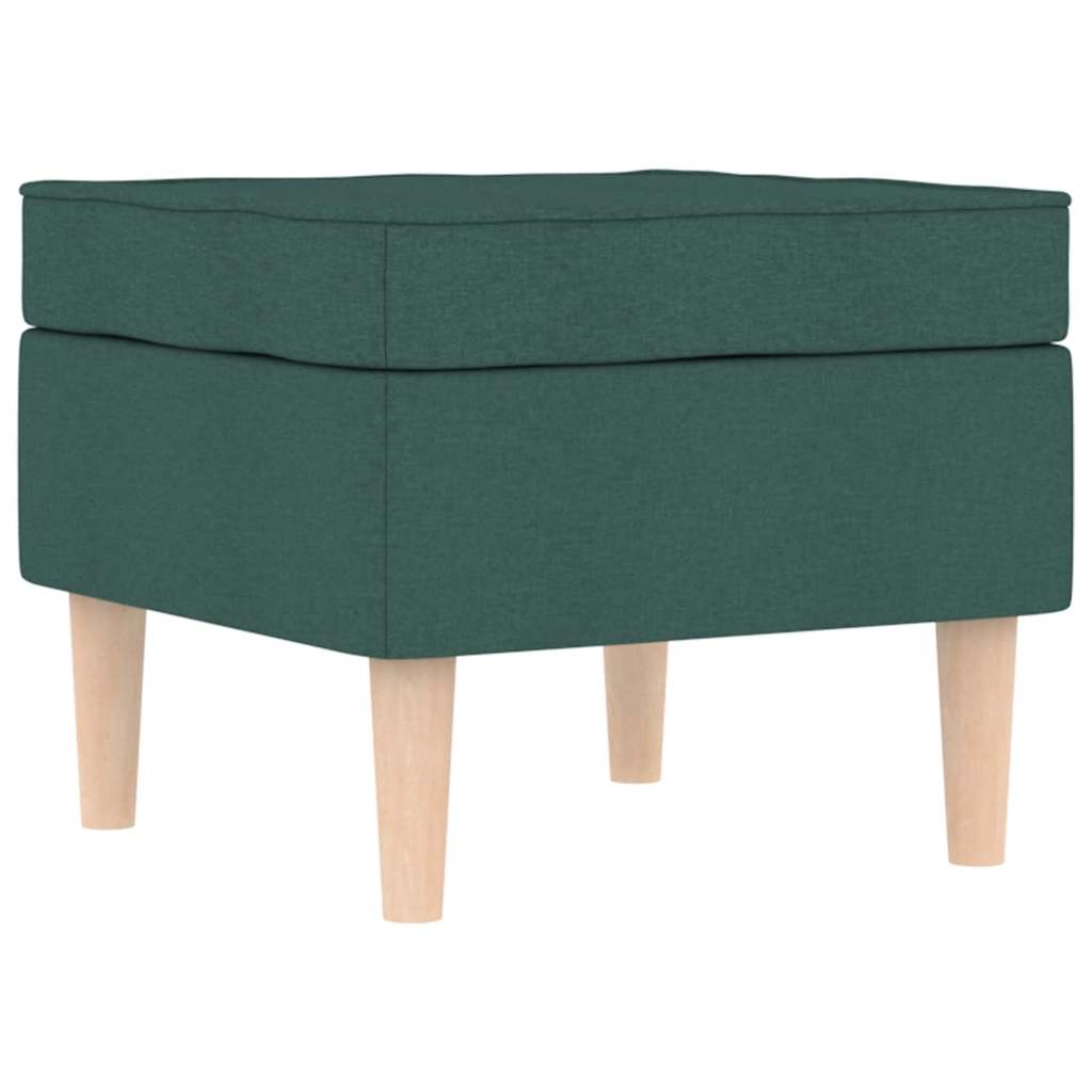 Fotoliu cu taburet pentru picioare, verde închis, textil GartenMobel Dekor