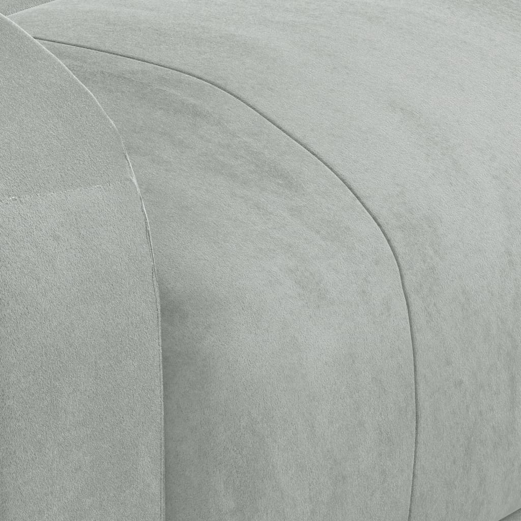 Fotoliu rabatabil, gri deschis, catifea GartenMobel Dekor