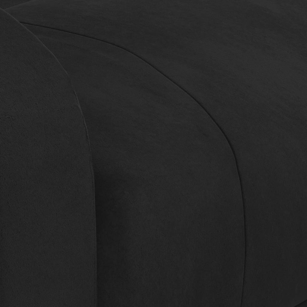 Fotoliu rabatabil, negru, catifea GartenMobel Dekor