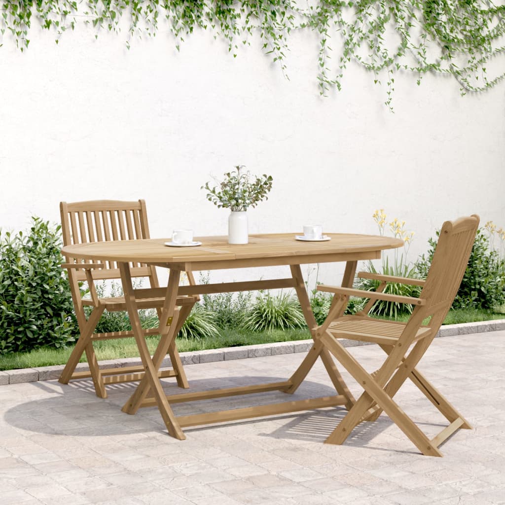 Masă de grădină pliabilă, 160x85x75 cm, lemn masiv de acacia GartenMobel Dekor