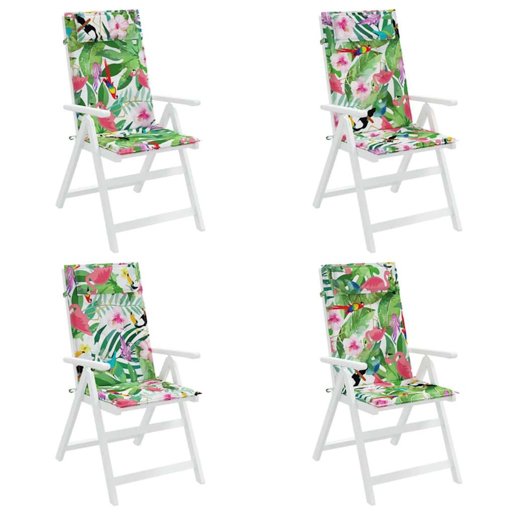 Perne de scaun spătar înalt, 4 buc., multicolor, textil oxford GartenMobel Dekor