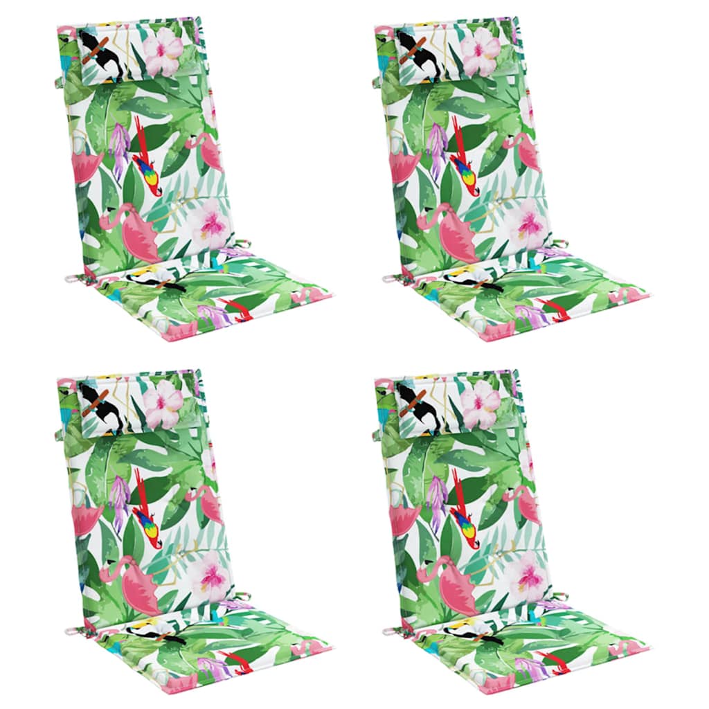 Perne de scaun spătar înalt, 4 buc., multicolor, textil oxford GartenMobel Dekor