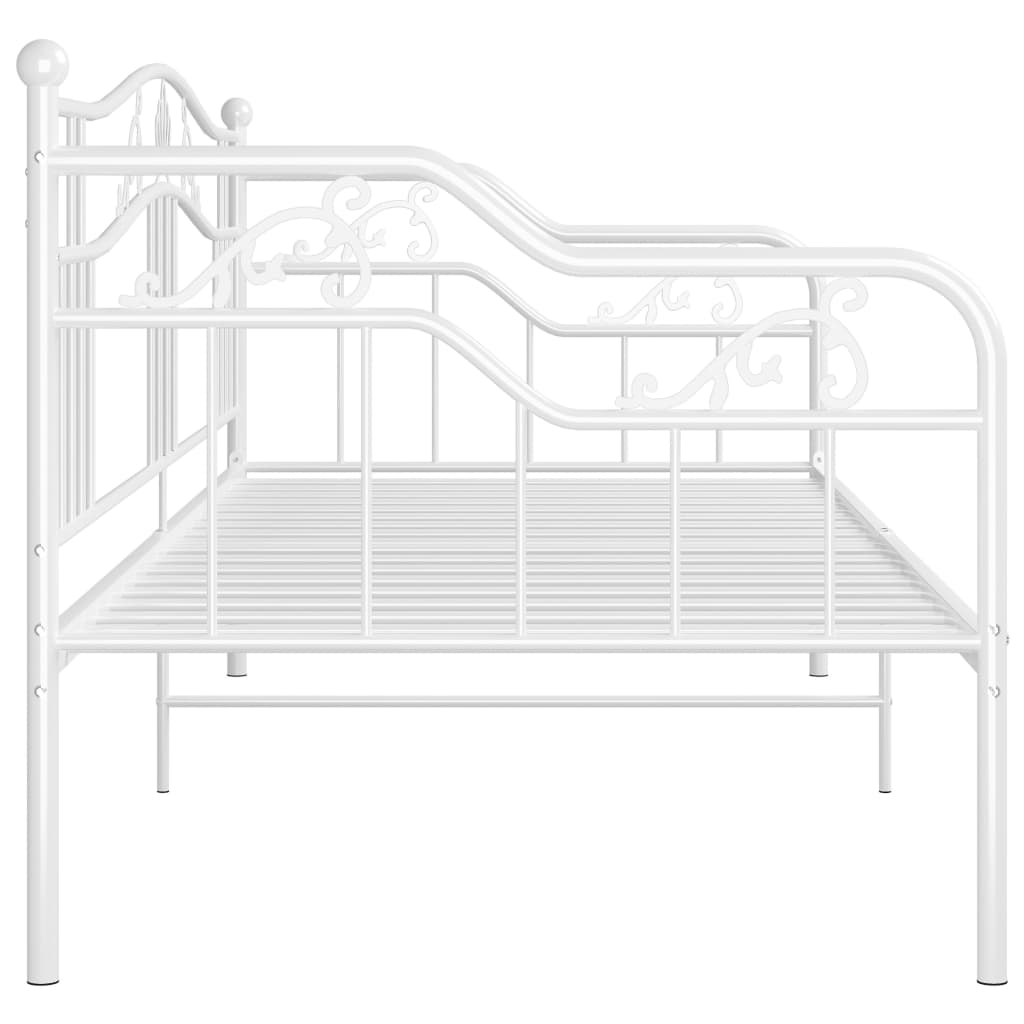 Cadru pat canapea, alb, 90x200 cm, metal GartenMobel Dekor