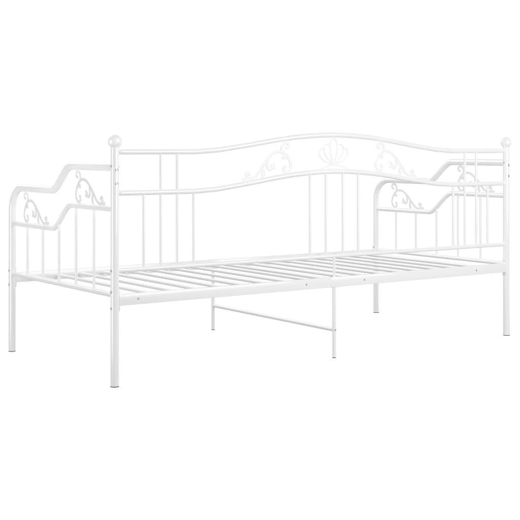 Cadru pat canapea, alb, 90x200 cm, metal GartenMobel Dekor