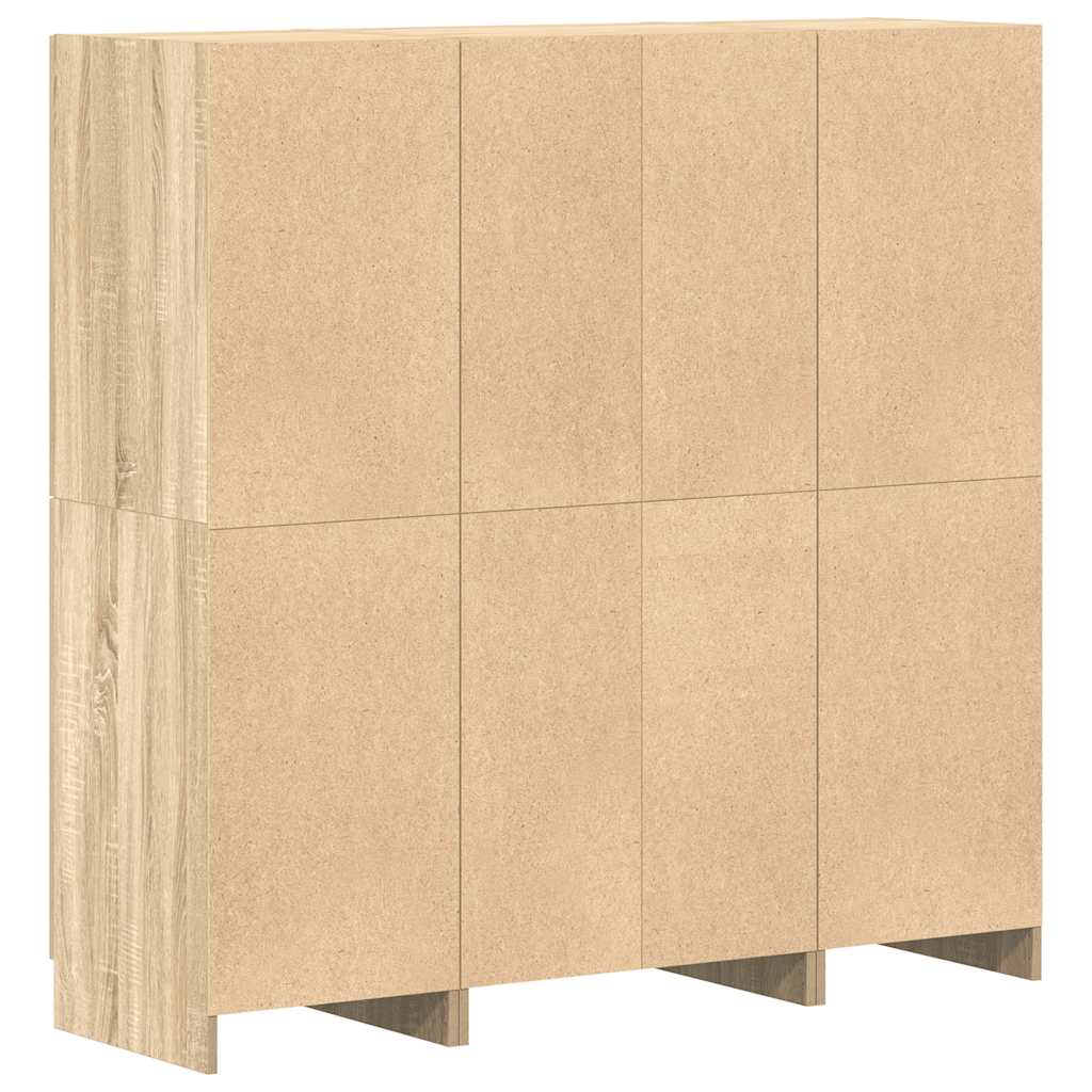 Set dulapuri de bucătărie 3 piese stejar sonoma, lemn prelucrat GartenMobel Dekor