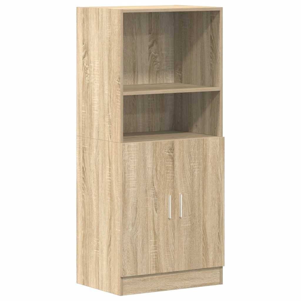 Set dulapuri de bucătărie 3 piese stejar sonoma, lemn prelucrat GartenMobel Dekor