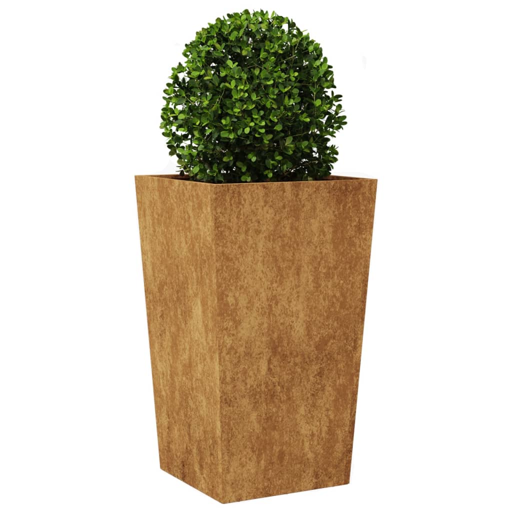 Jardinier de grădină 45x45x75 cm Oțel pentru intemperii GartenMobel Dekor
