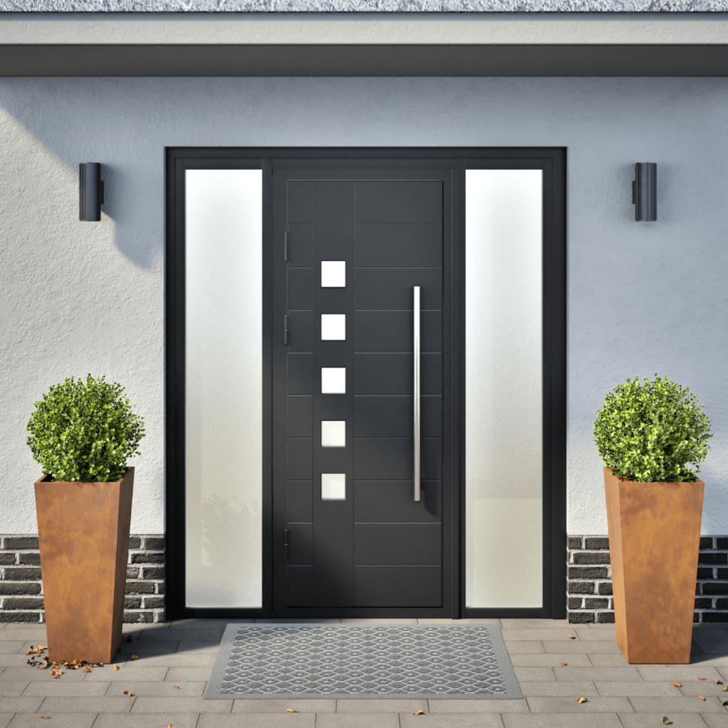 Jardiniere de grădină 2 buc 35x35x75 cm Oțel pentru intemperii GartenMobel Dekor