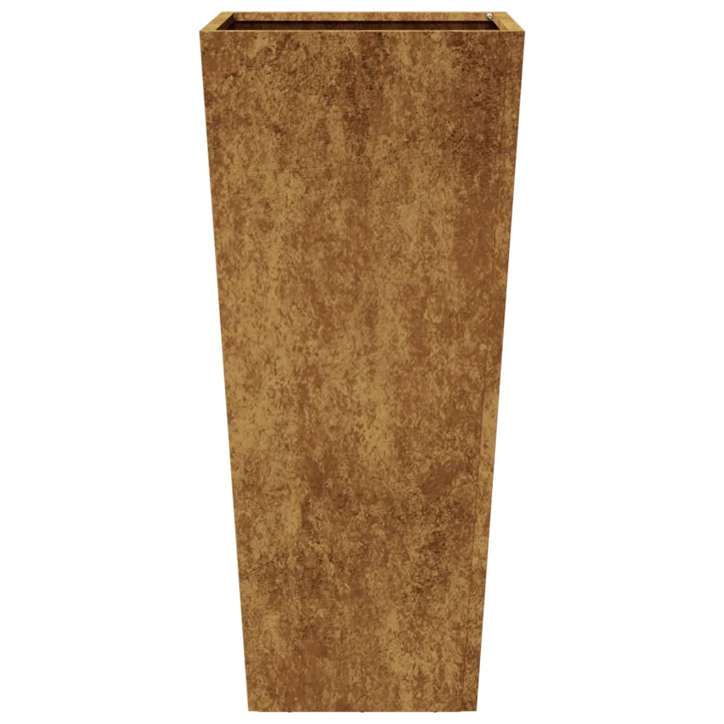 Jardiniere de grădină 2 buc 35x35x75 cm Oțel pentru intemperii GartenMobel Dekor