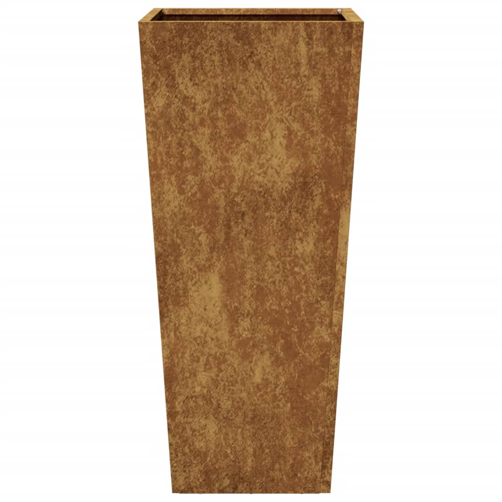 Jardiniere de grădină 2 buc 35x35x75 cm Oțel pentru intemperii GartenMobel Dekor