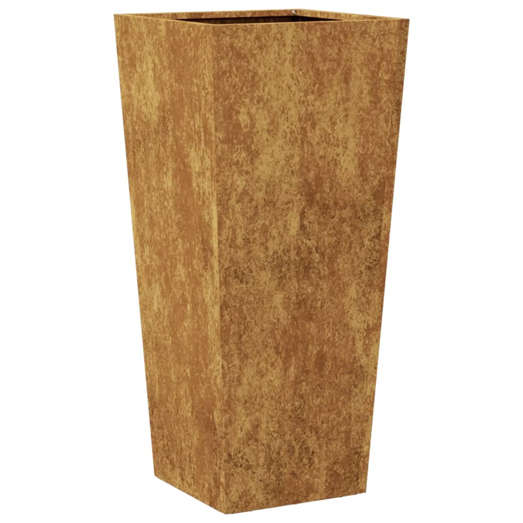 Jardiniere de grădină 2 buc 35x35x75 cm Oțel pentru intemperii GartenMobel Dekor