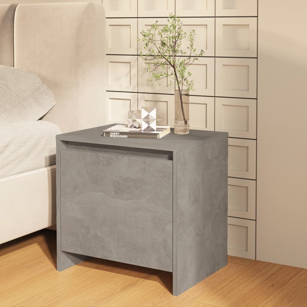 Noptieră, gri beton, 45x34x44,5 cm, lemn prelucrat GartenMobel Dekor