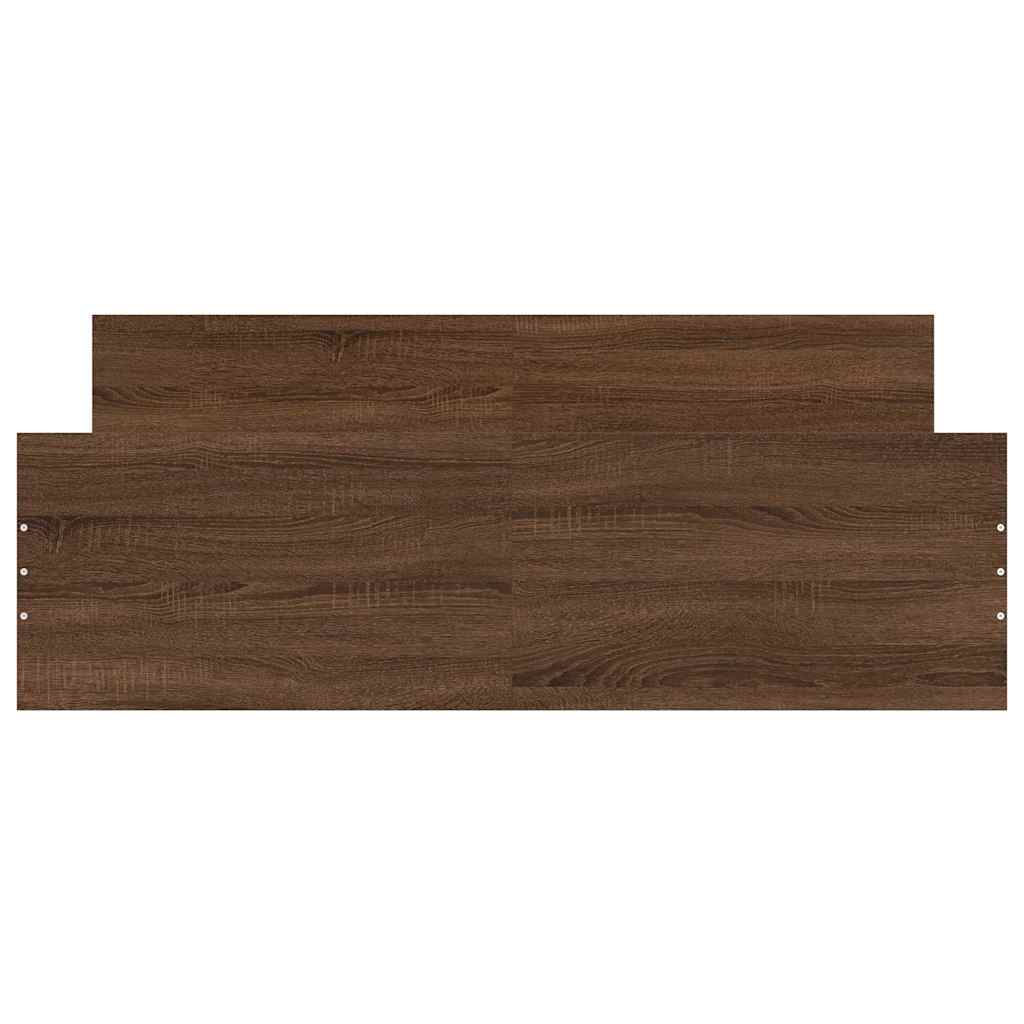 Cadru de pat cu tăblie la cap/picioare, stejar maro, 150x200 cm GartenMobel Dekor