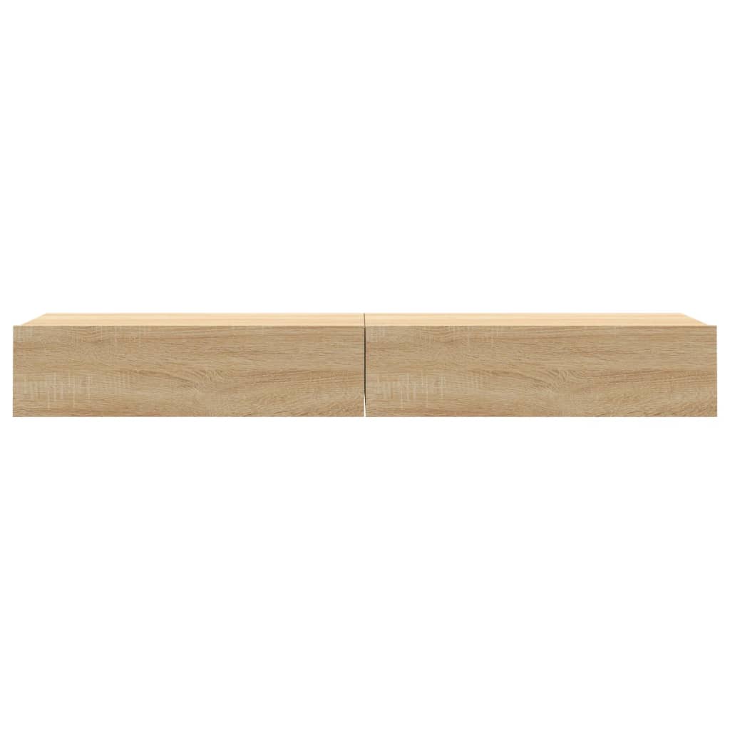 Comode TV cu lumini LED, 2 buc., stejar sonoma, 60x35x15,5 cm GartenMobel Dekor