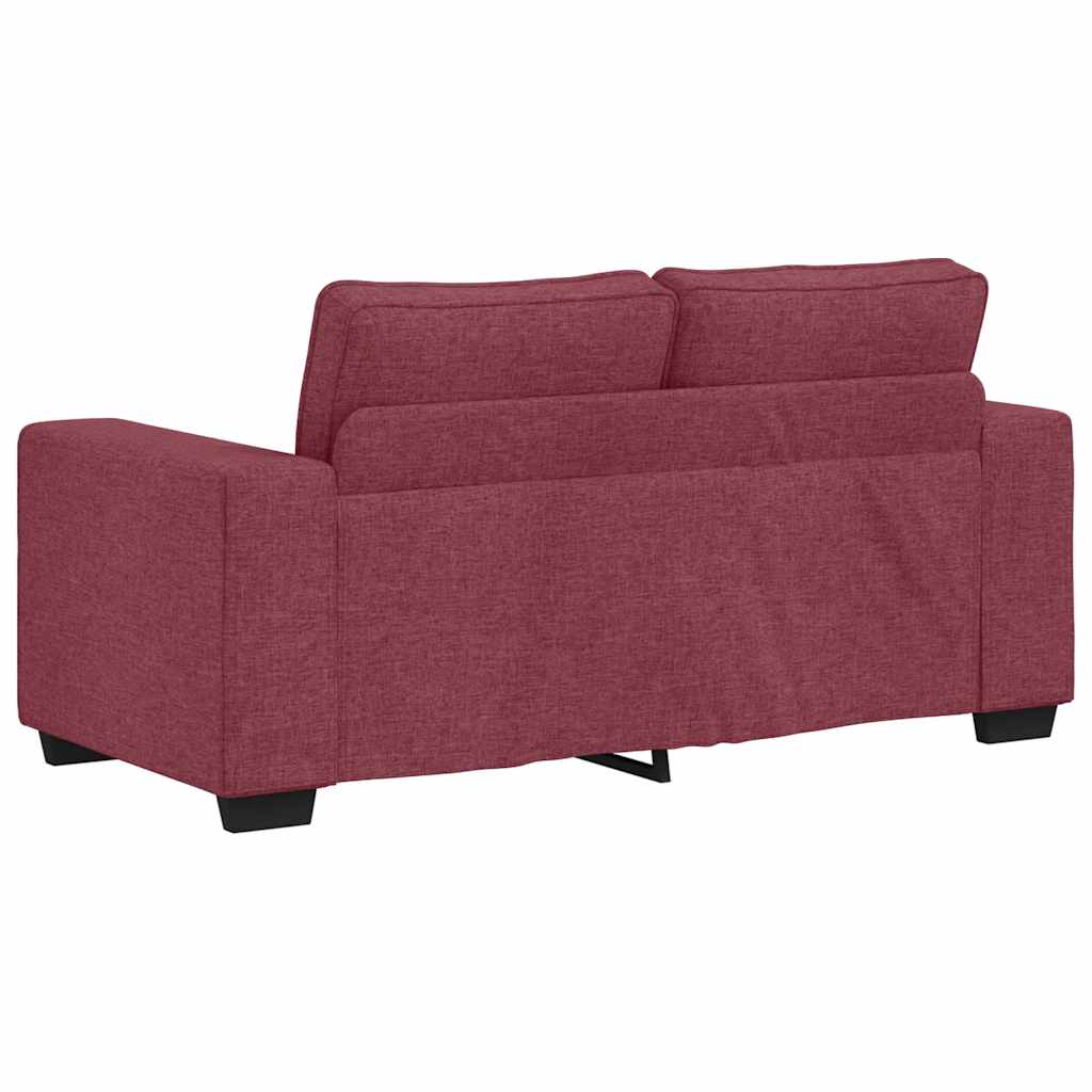 Set canapea cu perne, 3 piese, roșu vin, material textil GartenMobel Dekor