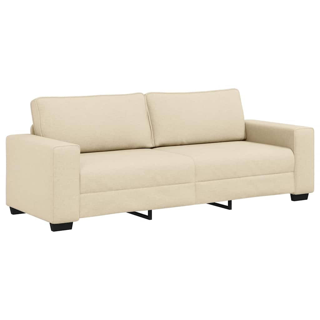 Set de canapele cu perne, 3 piese, crem, textil GartenMobel Dekor