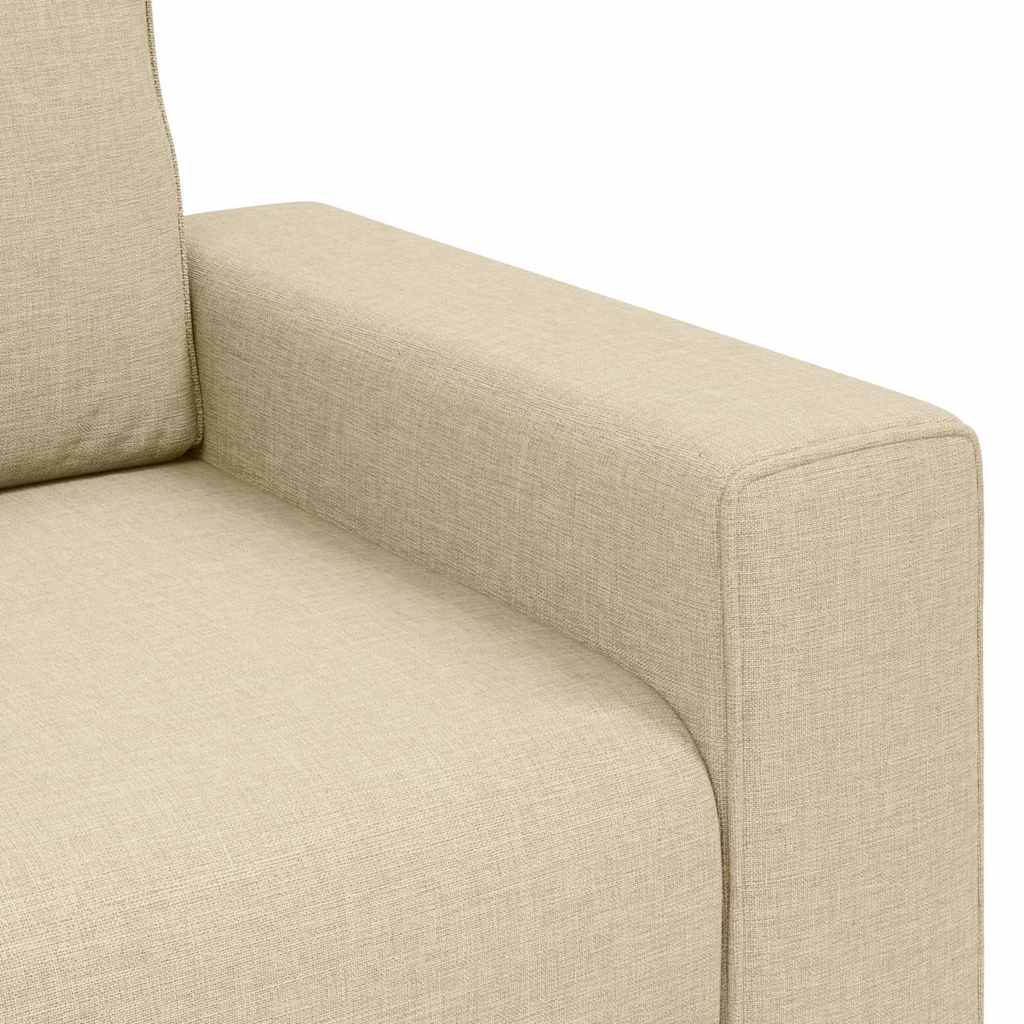 Set de canapele cu perne, 3 piese, crem, textil GartenMobel Dekor