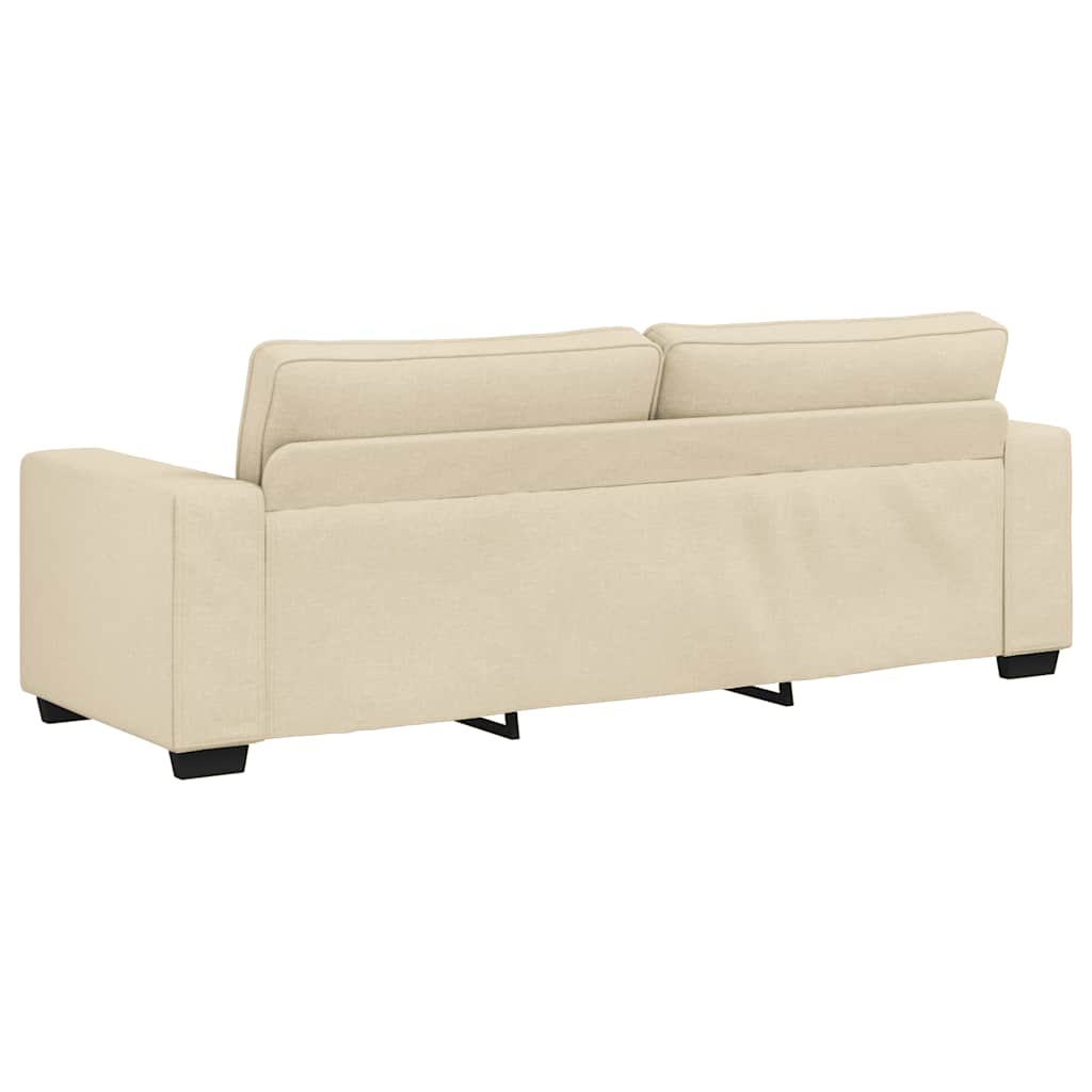 Set de canapele cu perne, 3 piese, crem, textil GartenMobel Dekor
