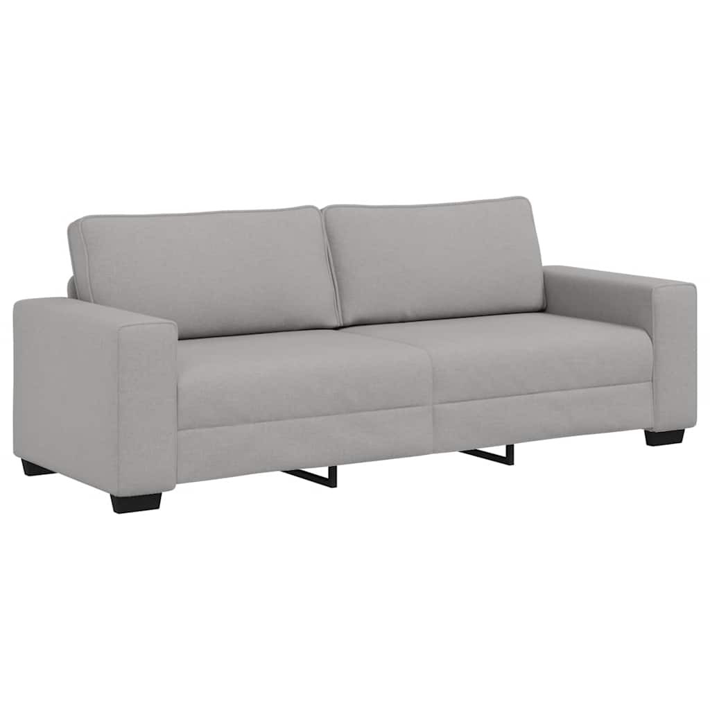 Set de canapele cu perne, 3 piese, gri nor, textil GartenMobel Dekor