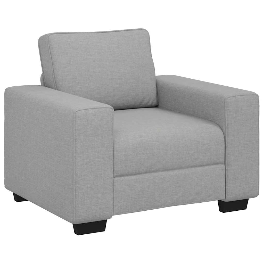 Set de canapele cu perne, 3 piese, gri nor, textil GartenMobel Dekor