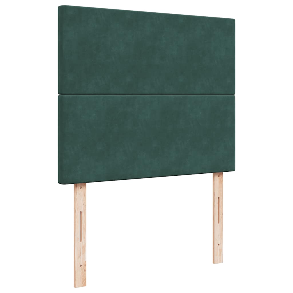 Pat box spring cu saltea, verde închis, 120x200 cm, catifea GartenMobel Dekor