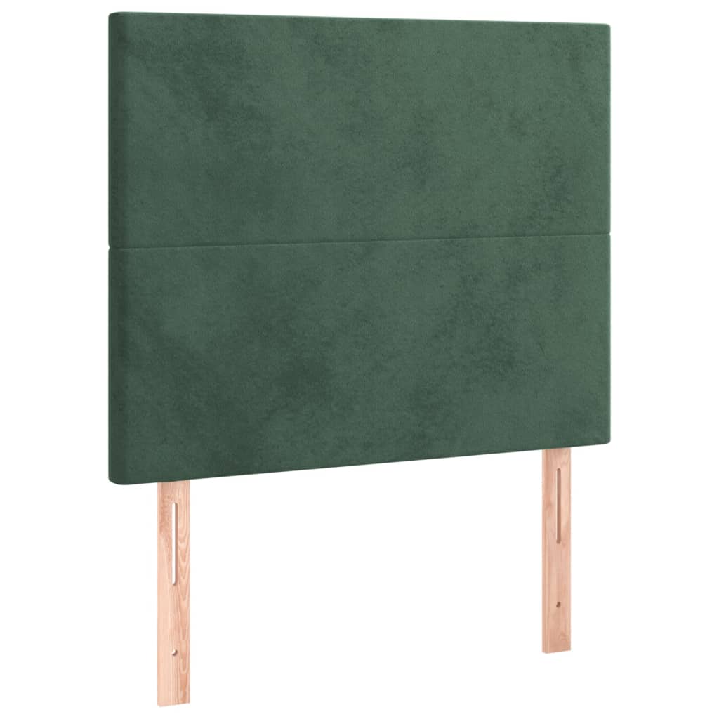 Tăblii de pat, 2 buc, verde închis, 100x5x78/88 cm, catifea GartenMobel Dekor