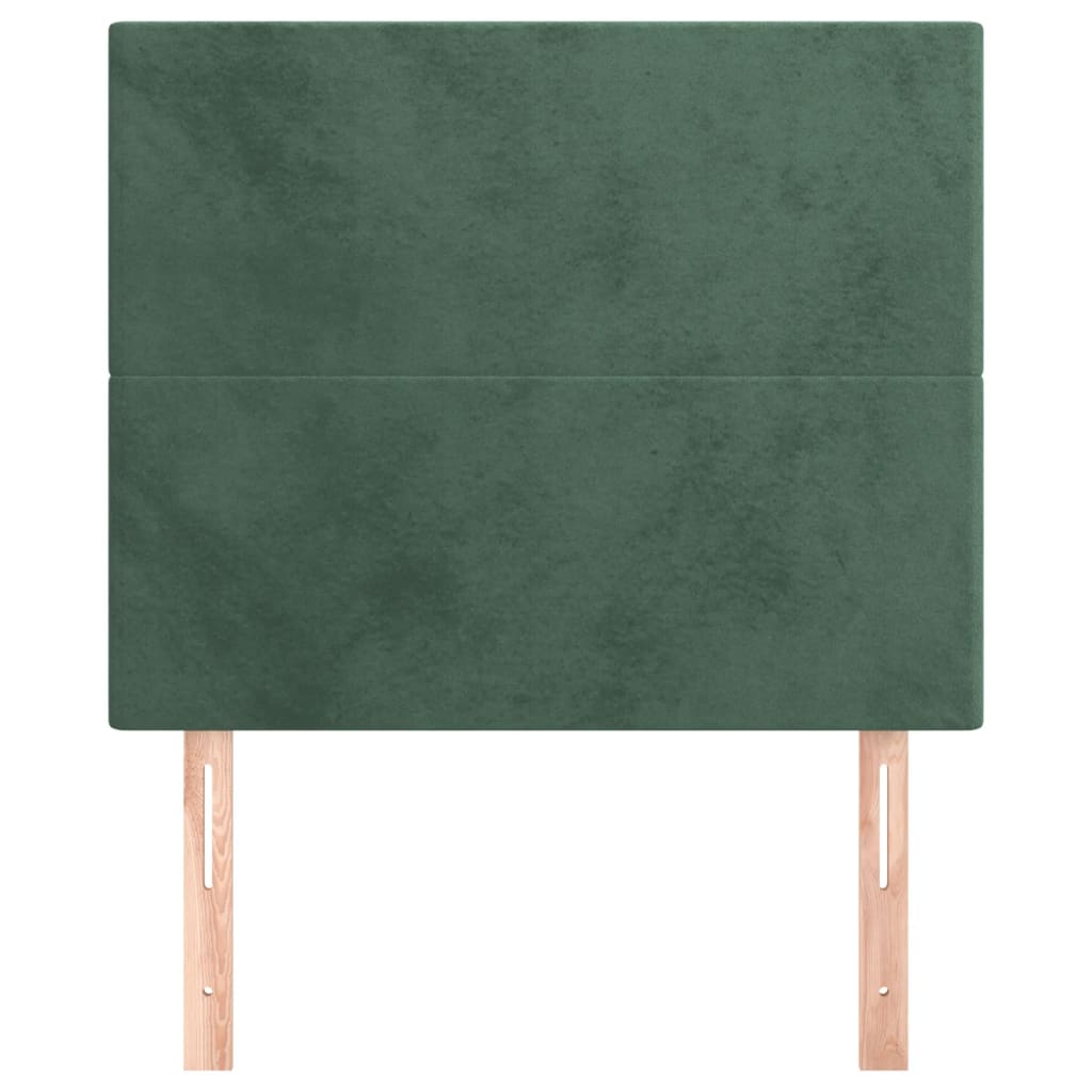 Tăblii de pat, 2 buc, verde închis, 100x5x78/88 cm, catifea GartenMobel Dekor