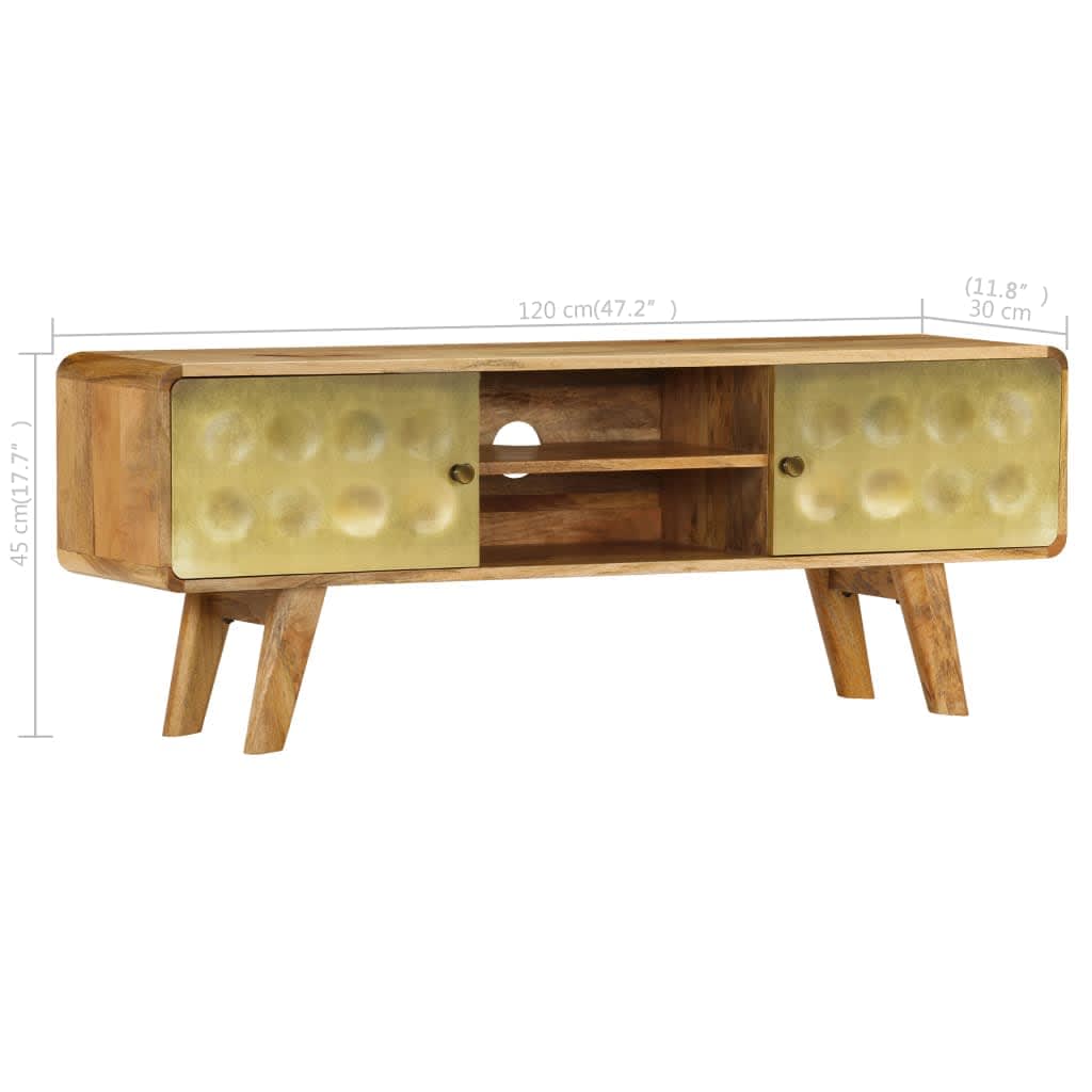 Comodă TV, 120 x 30 x 45 cm, lemn masiv de mango GartenMobel Dekor